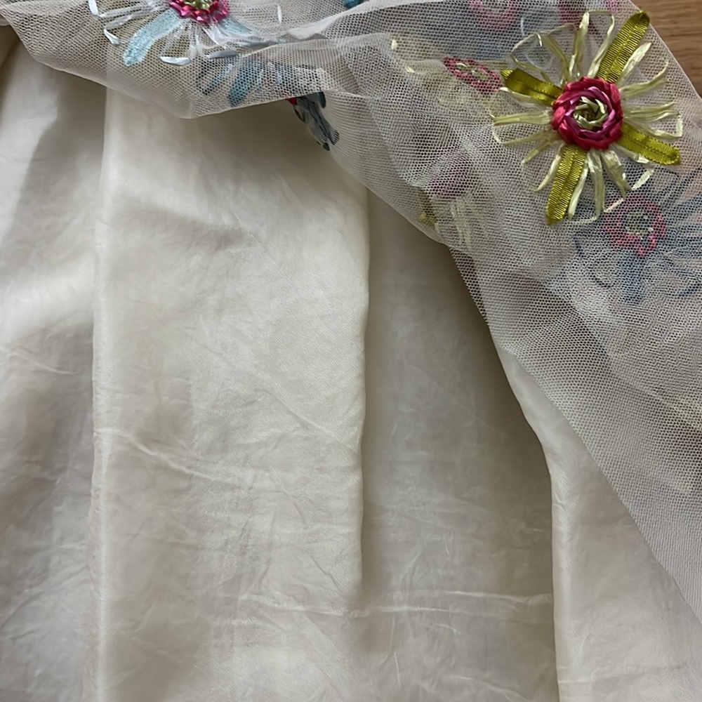NWT red valentino tulle off white floral embroidered dress - Picture 9 of 13